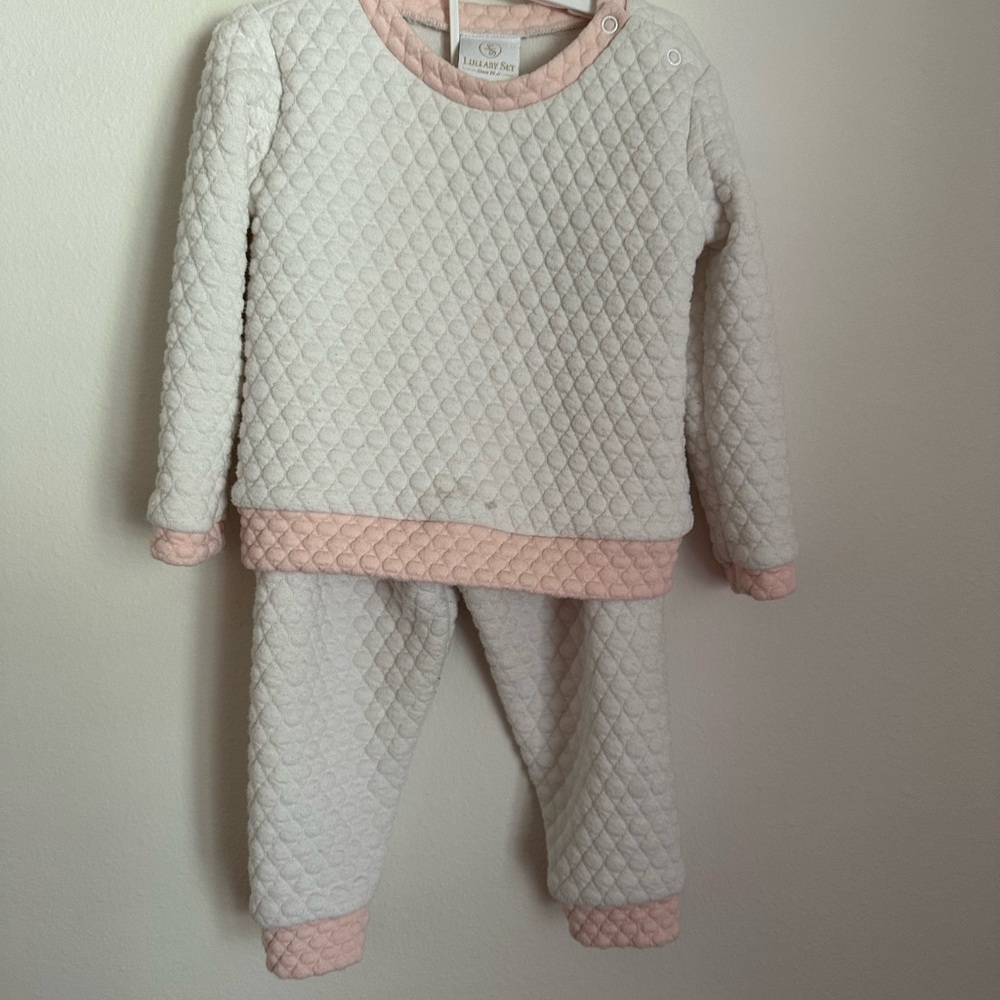 Lullaby Set Quilted Cream & Pink Set